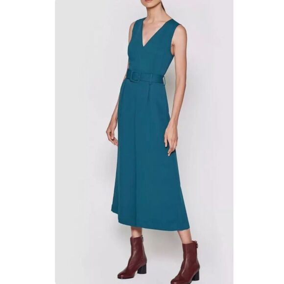 NWT Joie Adessa V- Neck Sleeveless Wide- Leg Belted Jumpsuit Size 4 - Picture 1 of 13